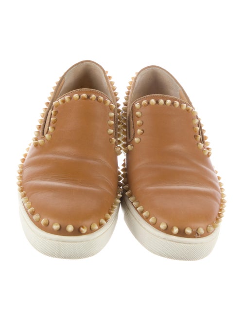 Christian Louboutin Leather Studded Accents Sneakers