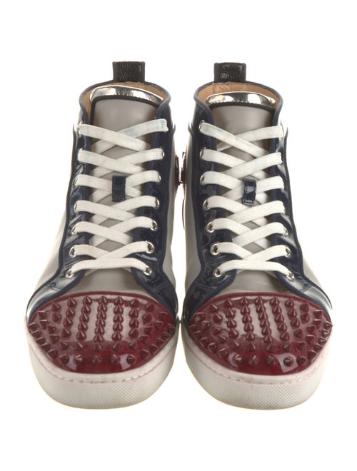 Christian Louboutin Spike Accents Leather Sneakers