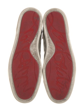 Christian Louboutin Spike Accents Leather Sneakers