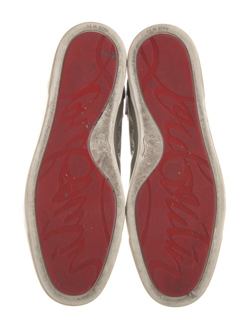 Christian Louboutin Spike Accents Leather Sneakers