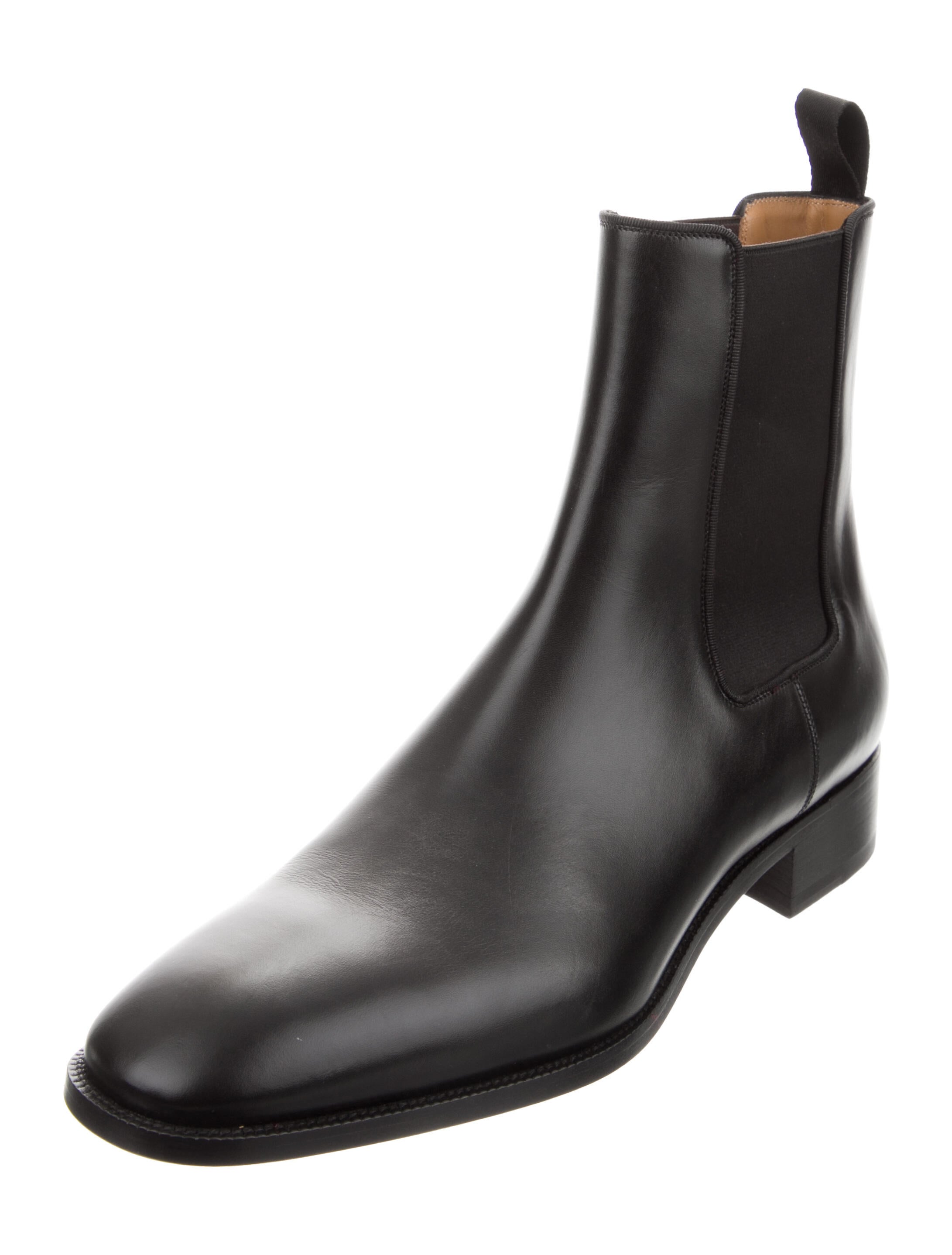Christian Louboutin 2018 Samson Orlato Flat Chelsea Boots Black Boots