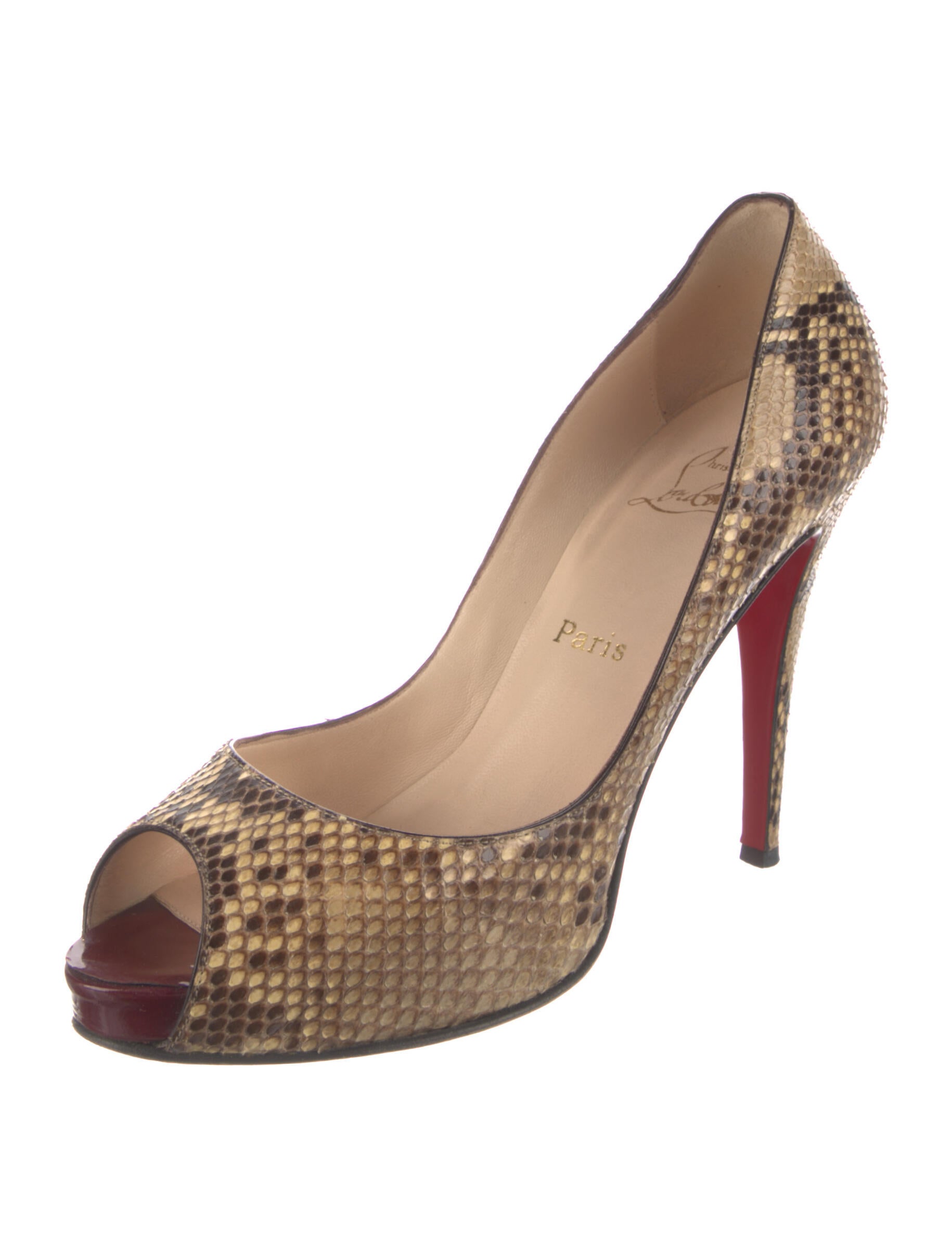 CHRISTIAN LOUBOUTIN Size 9.5 Patrouille Brown Leather Elastic Straps Block Heel Sandals main image 0