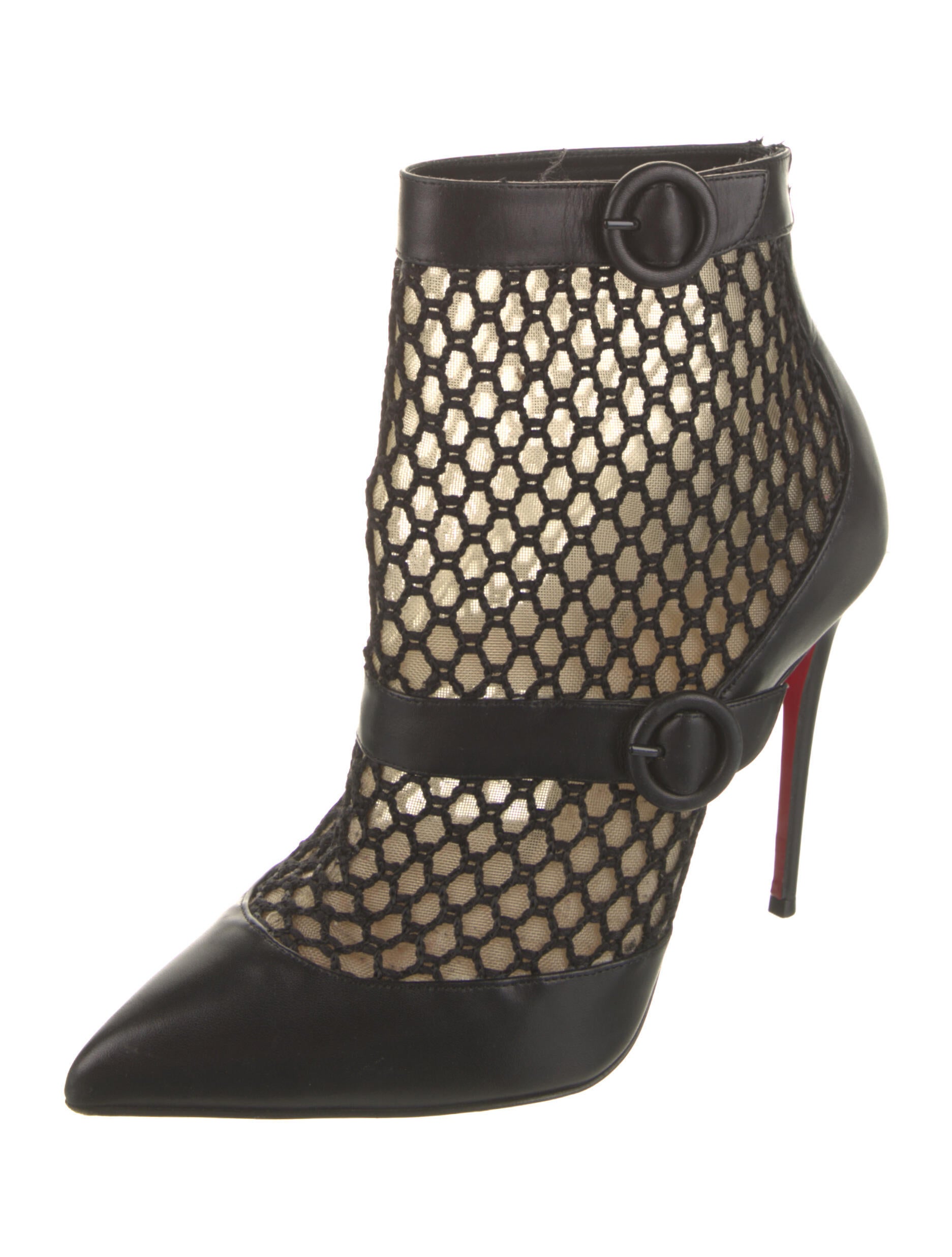 louboutin leather thigh high boots