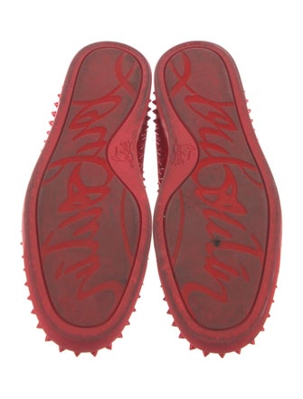 Christian Louboutin Spike Accents Suede Sneakers
