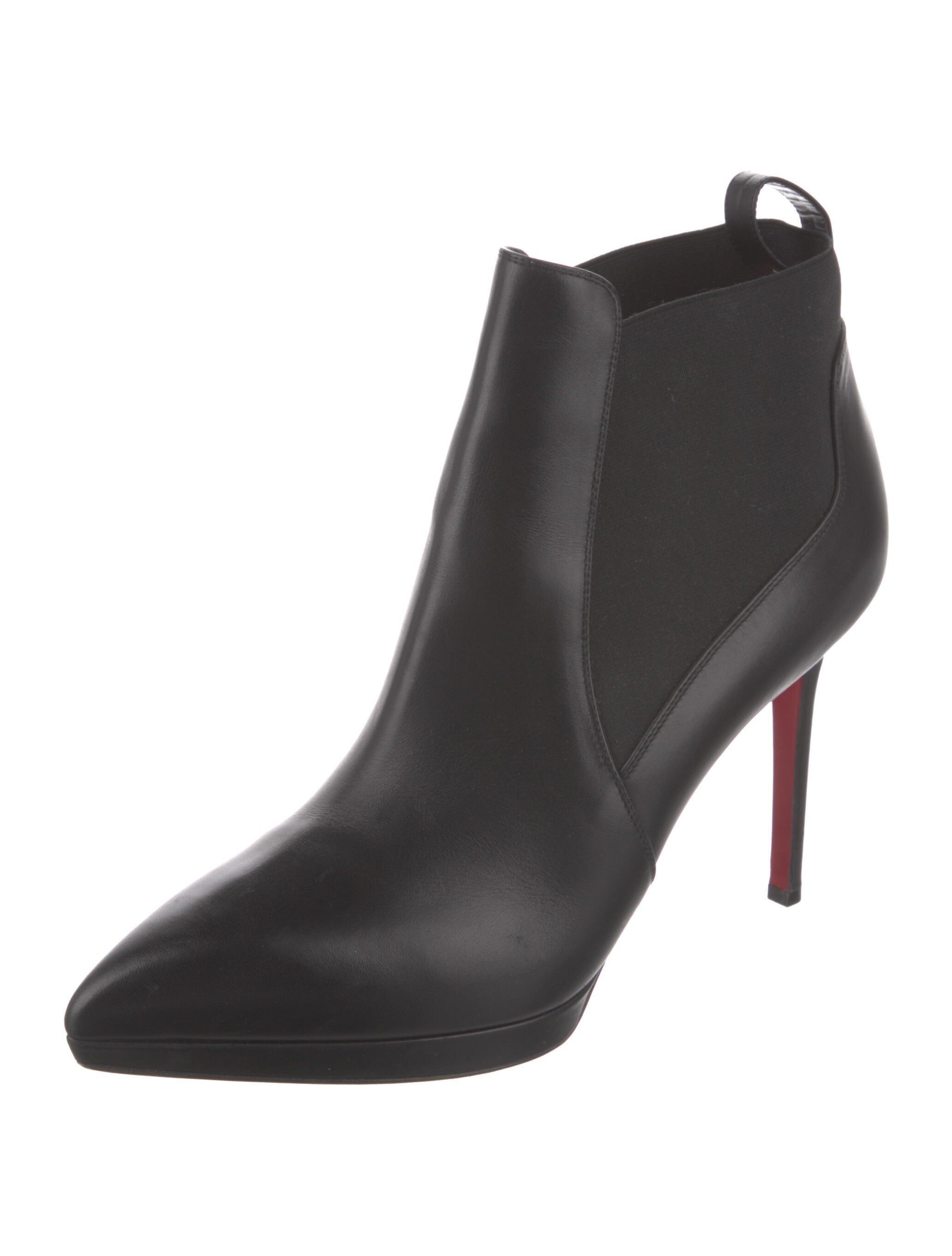 Christian Louboutin Leather Chelsea Boots Black Boots, Shoes