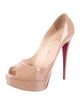Christian Louboutin Lady Peep 150MM Patent Leather Pumps