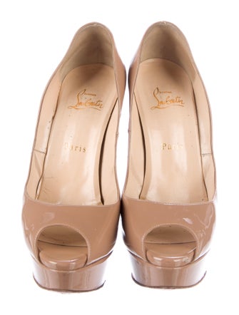 Christian Louboutin Lady Peep 150MM Patent Leather Pumps