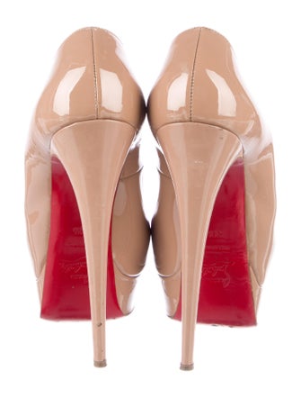 Christian Louboutin Lady Peep 150MM Patent Leather Pumps
