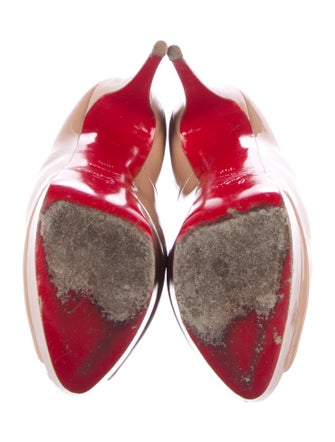 Christian Louboutin Lady Peep 150MM Patent Leather Pumps