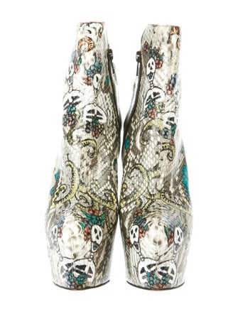 Christian Louboutin Python Skull Mexico Daf Booties