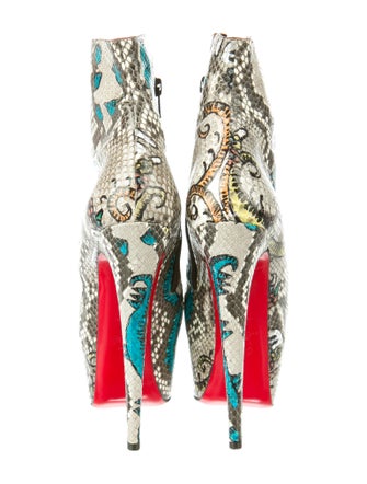 Christian Louboutin Python Skull Mexico Daf Booties