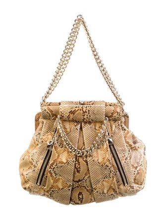 Christian Louboutin Python Chain-Link Loubinette Shoulder Bag