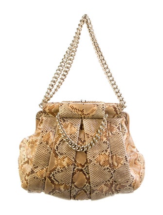 Christian Louboutin Python Chain-Link Loubinette Shoulder Bag