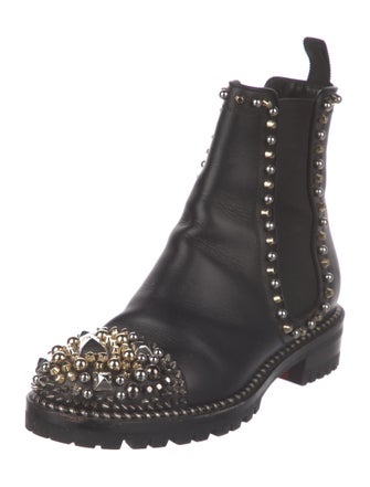 Christian Louboutin Chase A Clou Flat Leather Chelsea Boots