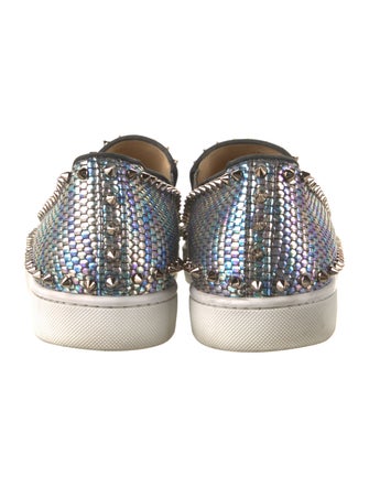 Christian Louboutin Spike Accents Leather Sneakers