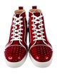 Christian Louboutin Spike Accents Patent Leather Sneakers