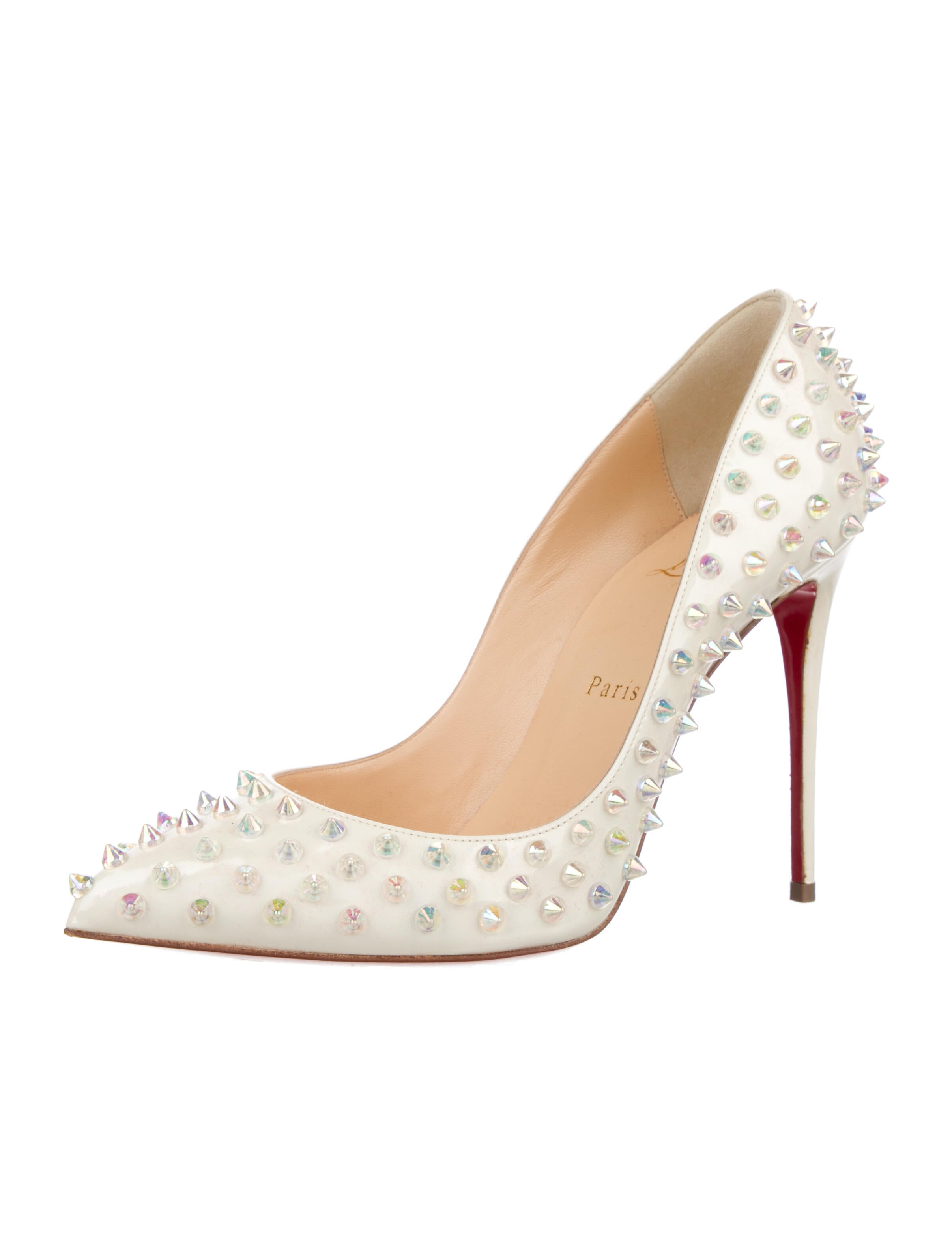 Christian Louboutin Follies Spikes 100 Spike Accents Pumps