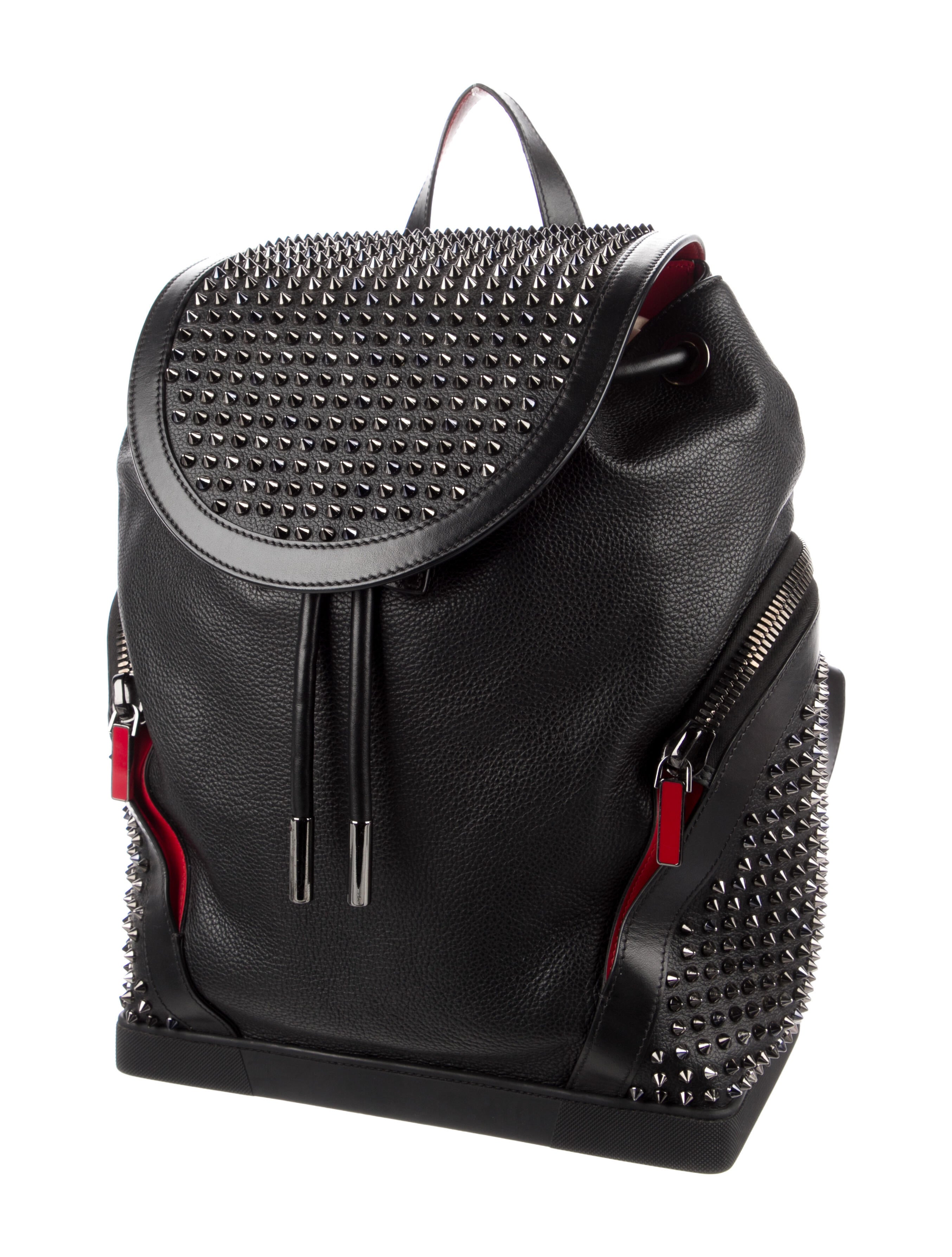 Christian Louboutin Explorafunk Leather Backpack Black Backpacks