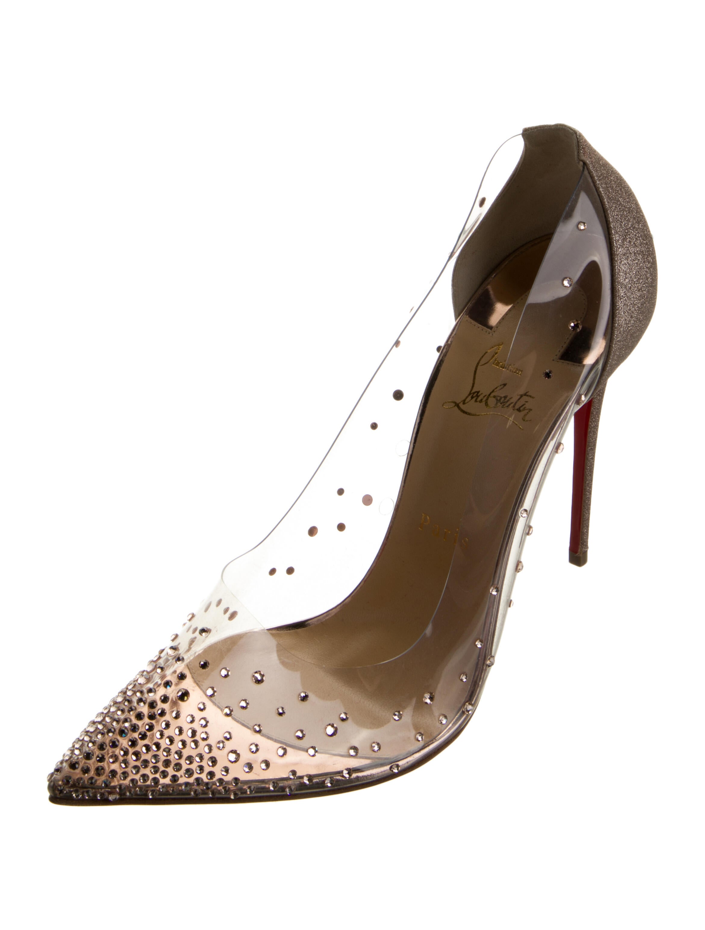 Christian Louboutin PVC Glitter Accents Pumps Pink Pumps, Shoes