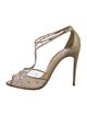 Christian Louboutin Crystal Embellishments T-Strap Pumps