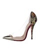 Christian Louboutin Leather Printed D'Orsay Pumps