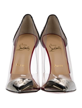 Christian Louboutin Leather Printed D'Orsay Pumps