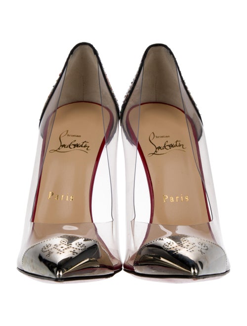 Christian Louboutin Leather Printed D'Orsay Pumps