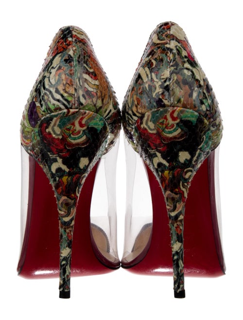 Christian Louboutin Leather Printed D'Orsay Pumps