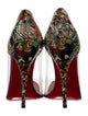 Christian Louboutin Leather Printed D'Orsay Pumps