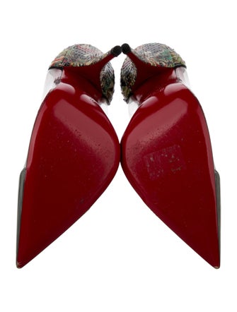 Christian Louboutin Leather Printed D'Orsay Pumps