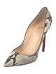 Christian Louboutin Leather Animal Print Pumps