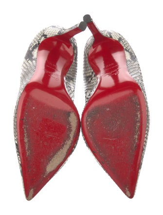 Christian Louboutin Leather Animal Print Pumps