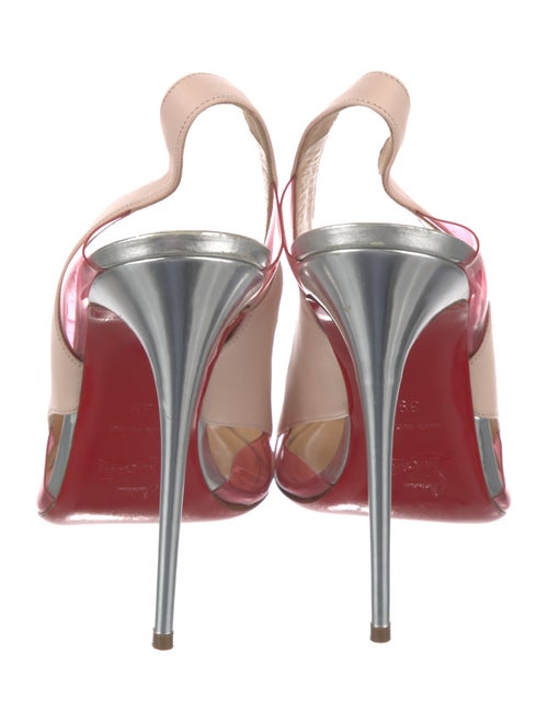 Christian Louboutin Leather Colorblock Pattern Slingback Pumps