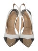 Christian Louboutin Leather Colorblock Pattern Slingback Pumps