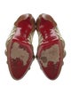 Christian Louboutin Leather Animal Print Gladiator Sandals