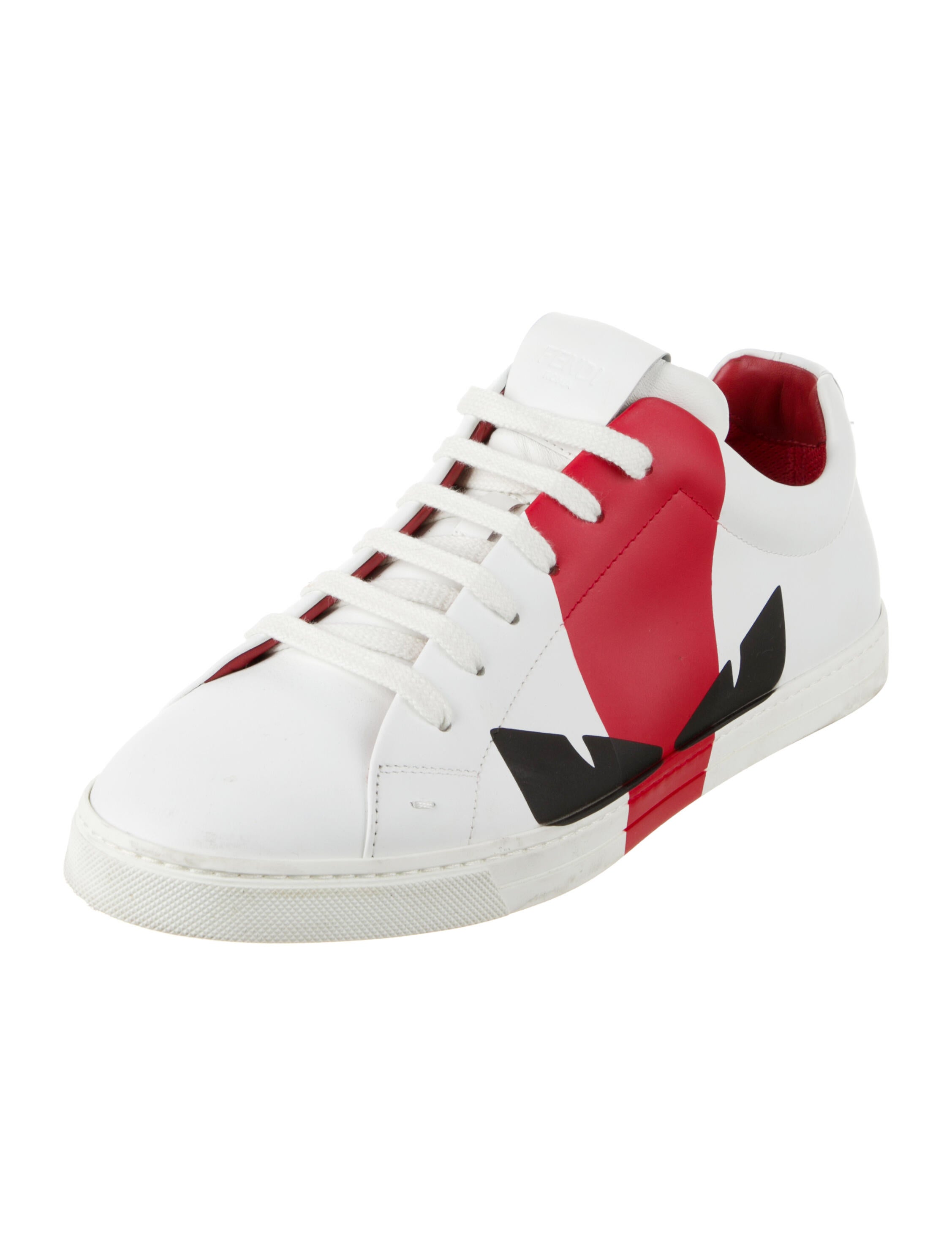 Christian Louboutin Leather Printed Athletic Sneakers White Sneakers, Shoes CHT330615 The