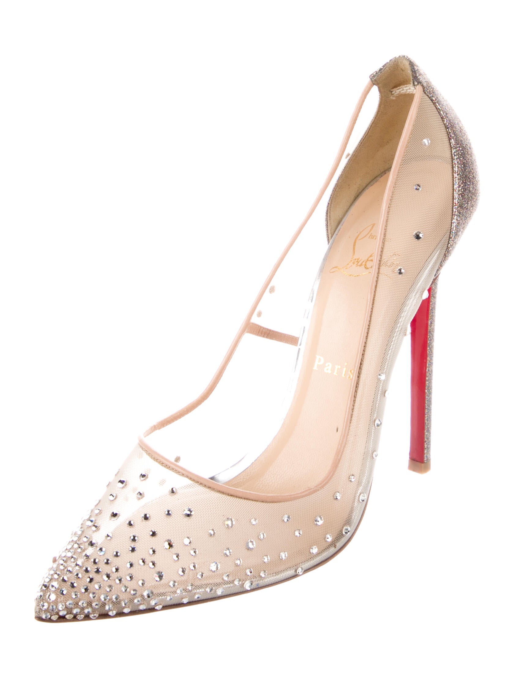 louboutin mesh pumps
