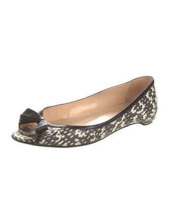 Christian Louboutin Python Animal Print Flats