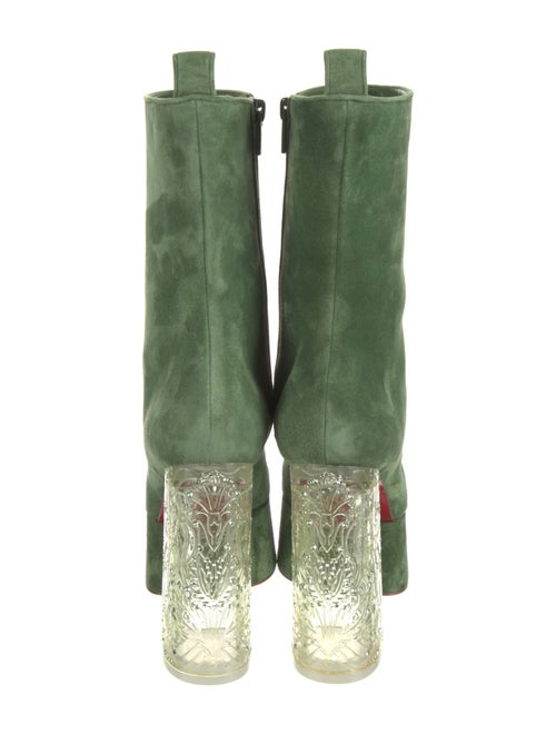 Christian Louboutin Suede Crystal Embellishments Boots