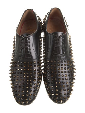 Christian Louboutin Spike Accents Leather Oxfords