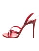 Christian Louboutin Patent Leather Slingback Sandals
