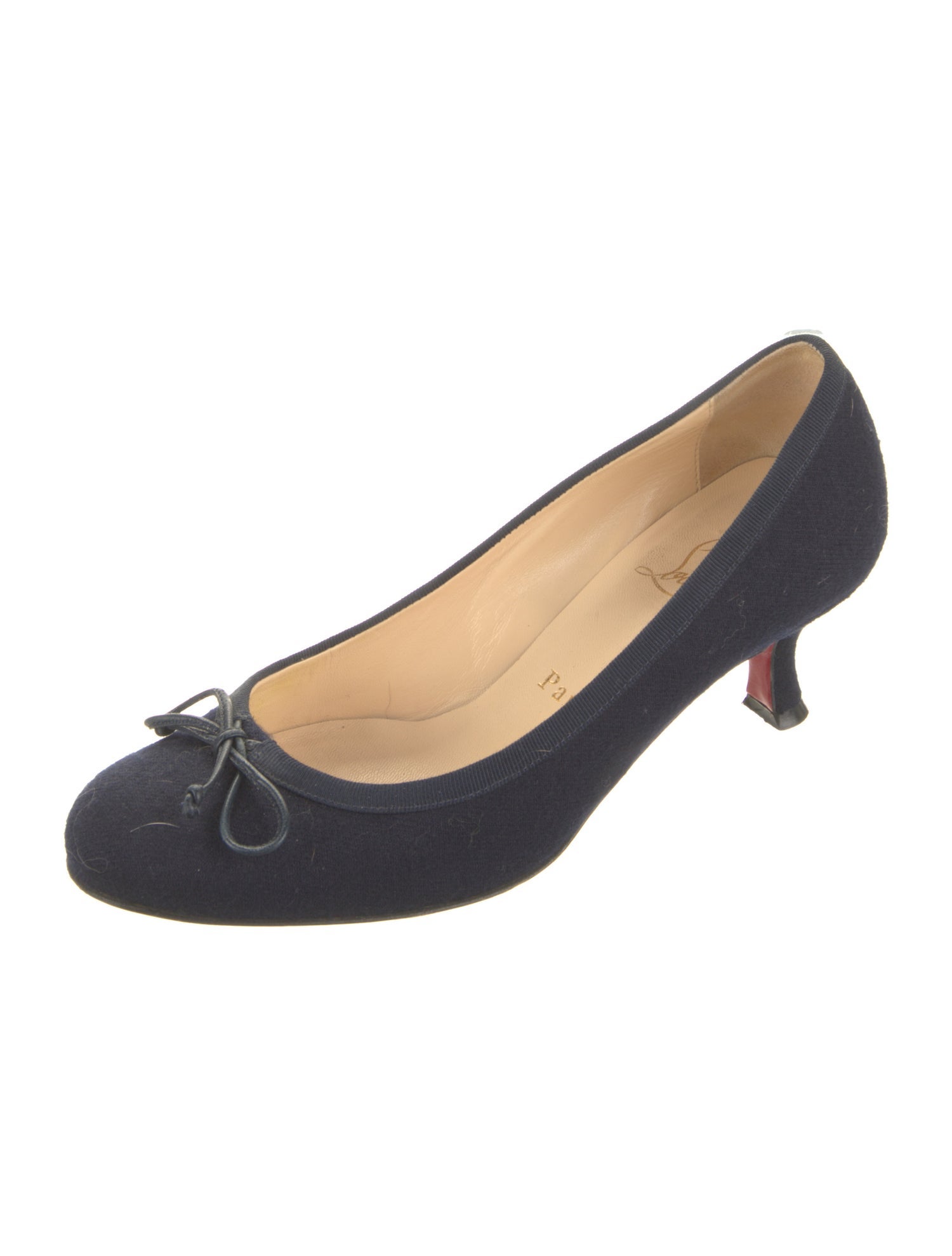 Christian Louboutin Bow Accents Pumps Blue Pumps, Shoes CHT345138