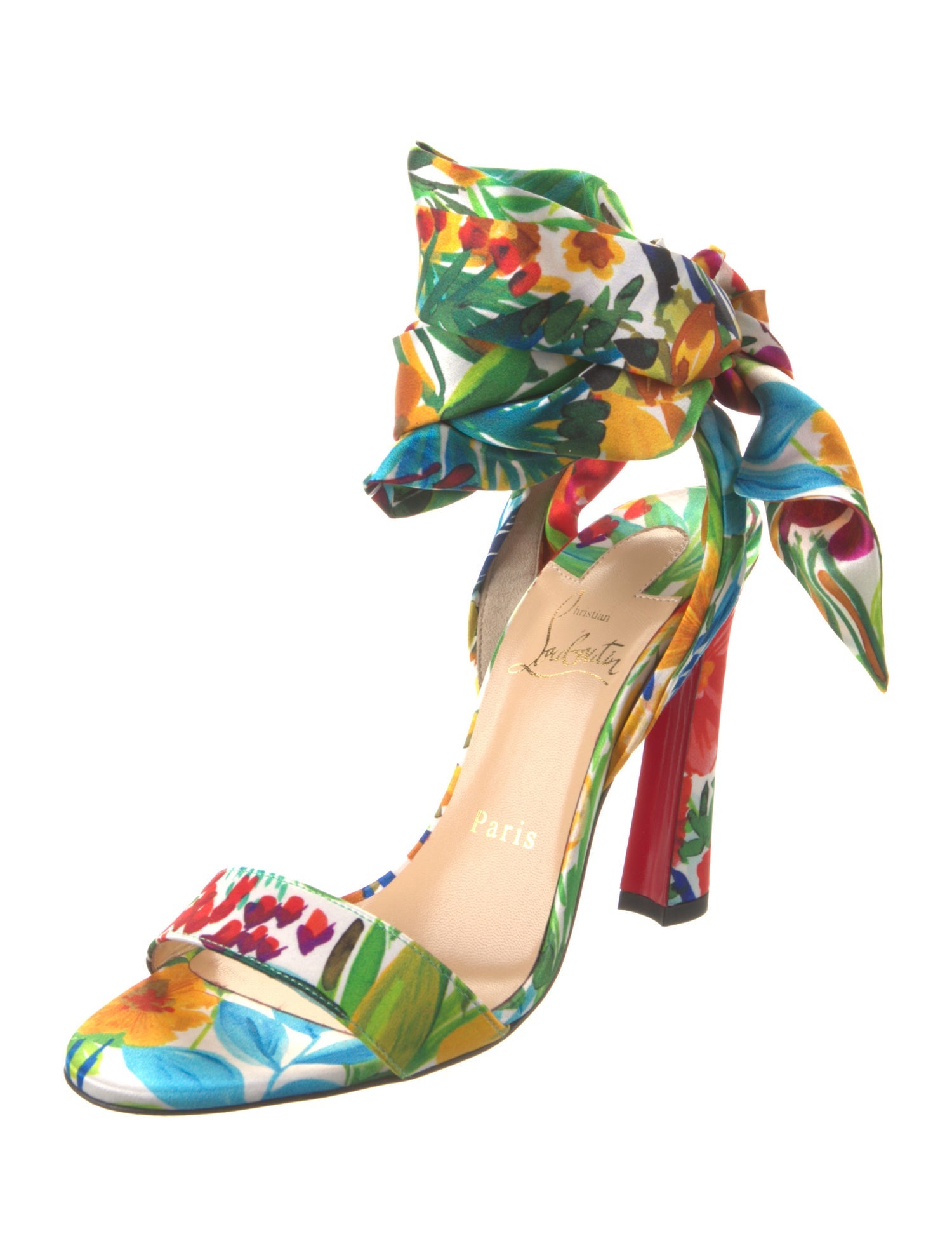 Christian Louboutin Floral Print Sandals