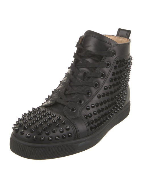 Christian Louboutin Spike Accents Leather Sneakers