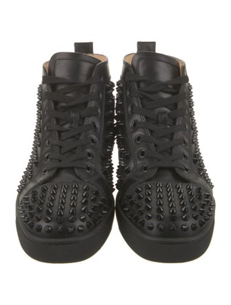 Christian Louboutin Spike Accents Leather Sneakers
