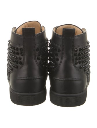 Christian Louboutin Spike Accents Leather Sneakers