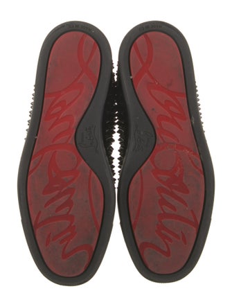 Christian Louboutin Spike Accents Leather Sneakers