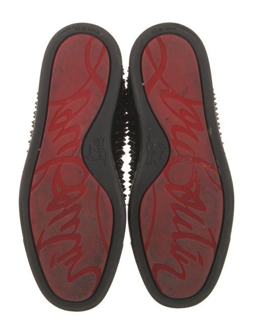 Christian Louboutin Spike Accents Leather Sneakers