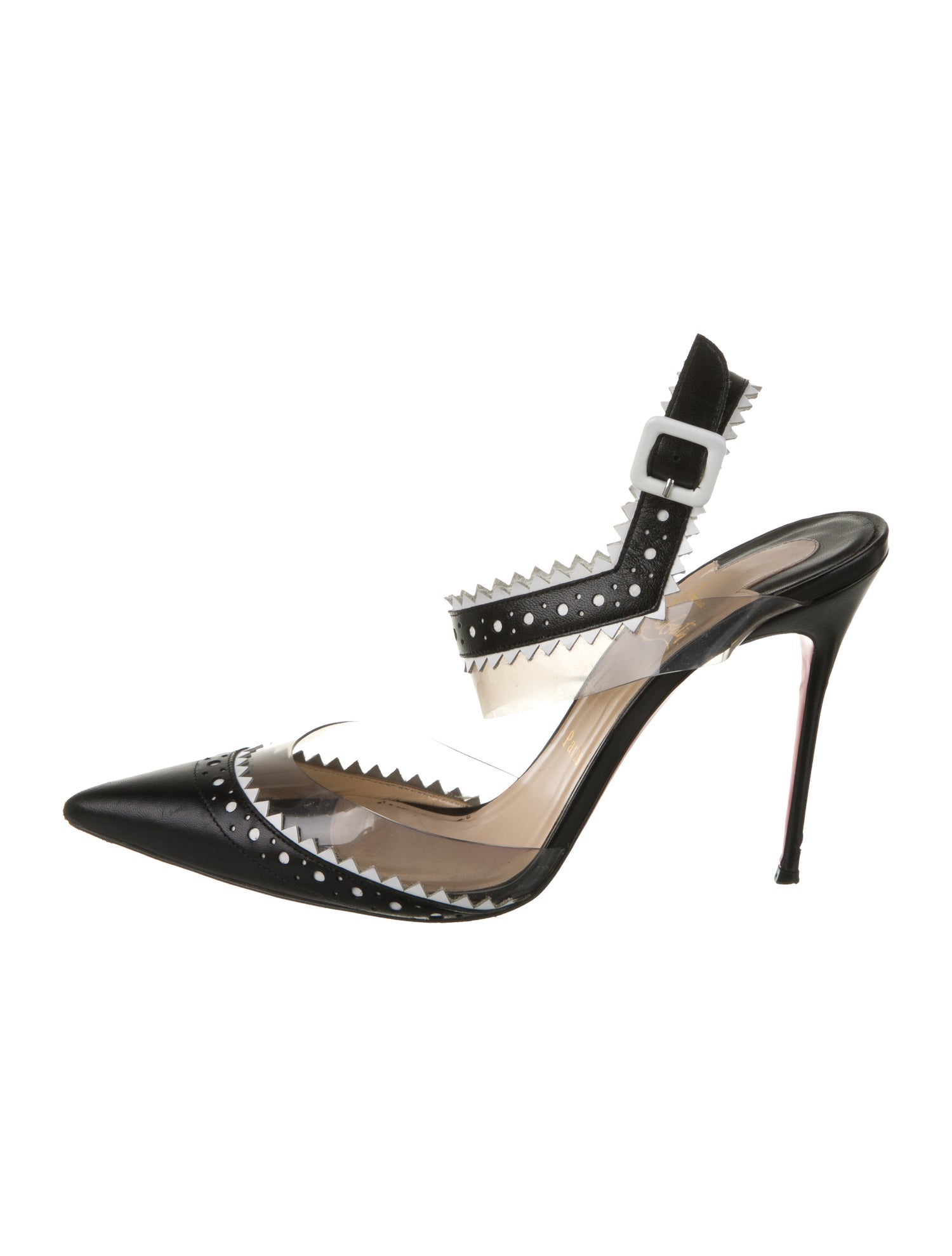 Christian Louboutin PVC Slingback Pumps Black Pumps, Shoes