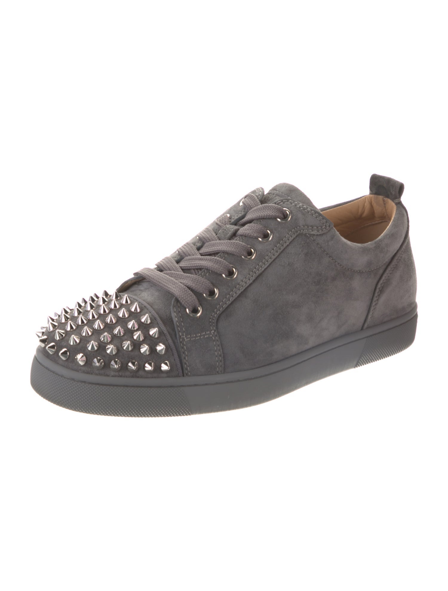 Christian Louboutin Rockstud Accents Leather Sneakers